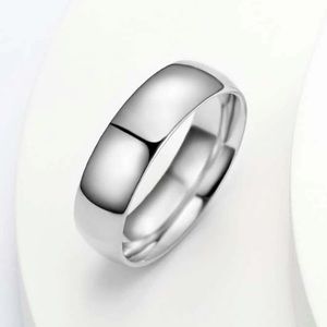 18K White Gold -Titanium Classic Fine Wedding Band Ring